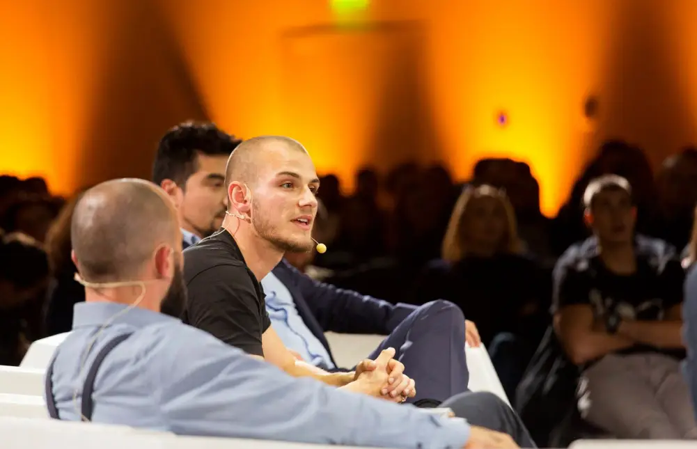 Sebastian participating in a panel debate